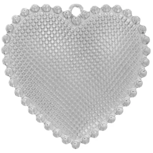 Pendenti forma di cuore 31x32 mm - Acciaio inossidabile 304L x2