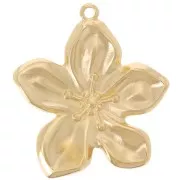 Pendente a forma di fiore 40x37 mm - Dorato in oro fino x1