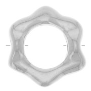 Perla fiore cava 13 mm - Placcatura argento fine x1