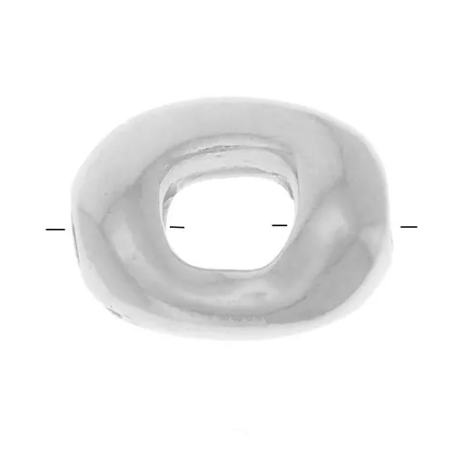 Perla cava rettangolare 8x6 mm - Placcatura argento fine x1