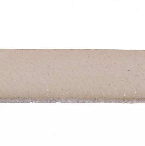 Laccetto cuoio mm. 5x2 Metal White x30cm