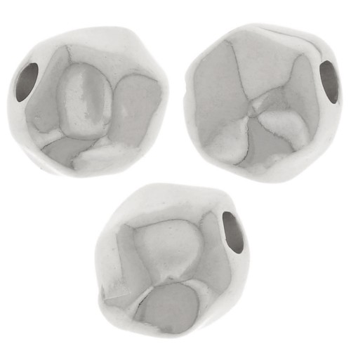 Perla rotonda irregolare 8 mm - Placcatura argento fine x1