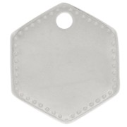 Ciondolo esagonale 13x12 mm - Placatura argento fino x1|raw }}