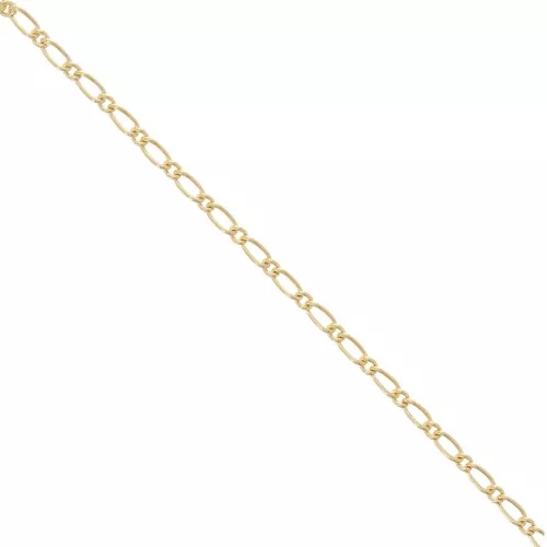 Catena a maglia piatte mm. 3.5 Dorato con oro fino x m. 1