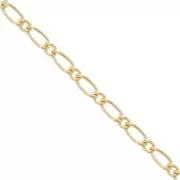 Catena a maglia piatte mm. 3.5 Dorato con oro fino x m. 1