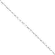 Catena a maglia piatte mm. 3.5 Rhodié x m. 1