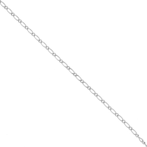 Catena a maglia piatte mm. 3.5 Rhodié x m. 1