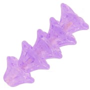Perline di vetro a fiore 4x7 mm -Crystal Violet x20
