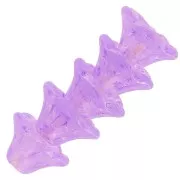 Perline di vetro a fiore 4x7 mm -Crystal Violet x20