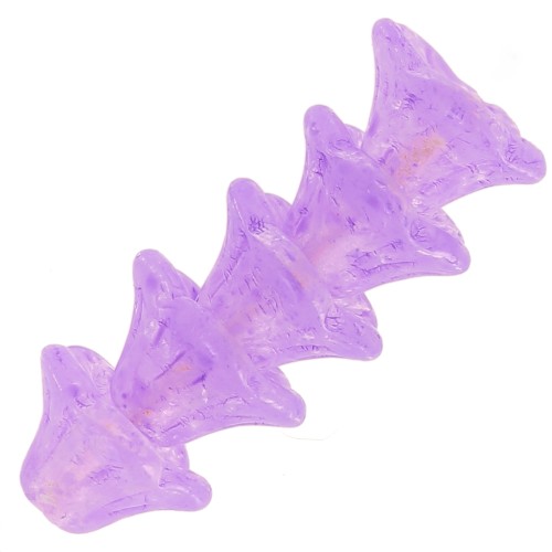 Perline di vetro a fiore 4x7 mm -Crystal Violet x20