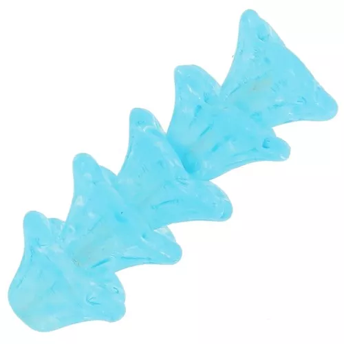 Perline di vetro a fiore 4x7 mm - Crystal Bleu Turquoise x20