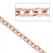 Catena in alluminio maglia ovale mm. 5 dorato rosa x1m