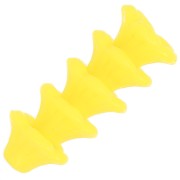 Perline di vetro a fiore 4x7 mm - Opaque Jaune x20