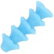 Perline di vetro a fiore 4x7 mm - Light Turquoise x20