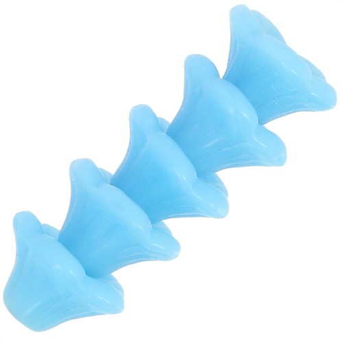 Perline di vetro a fiore 4x7 mm - Light Turquoise x20