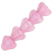 Perline di vetro a fiore 5x6 mm - Dark Rosaline x10|raw }}