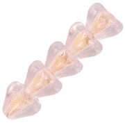Perline di vetro a fiore 5x6 mm - Light Rose x10