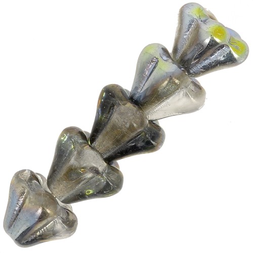 Perline di vetro a fiore 5x6 mm - Crystal Vitrail x10