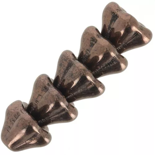 Perle di vetro fiore 6x8 mm - Jet Lumi Amethyst x10