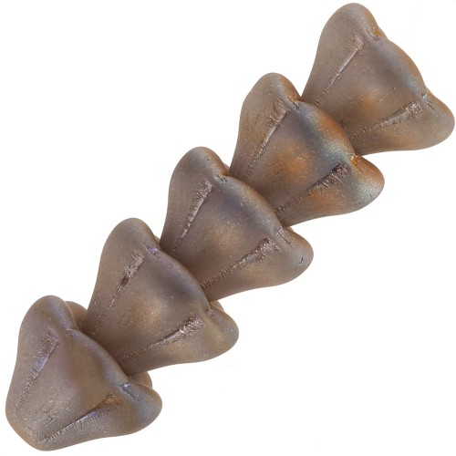 Perline di vetro 6x8 mm - Crystal Capri Rose Full Mat x10