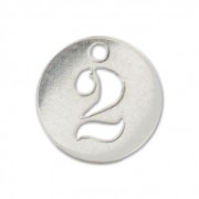 Ciondolo cifra 2 - mm. 8.5 in Argento 925 x1|raw }}