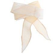 Nastro di seta 25 mm - Tie and dye - Ecru/Crema - Bianco x 85 cm