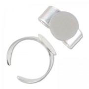 Base anello per incollare 12 mm Argento 925 x1