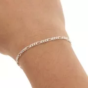 Catena maglia Figaro (1x3) mm. 2.5 Argento 925 x cm.50