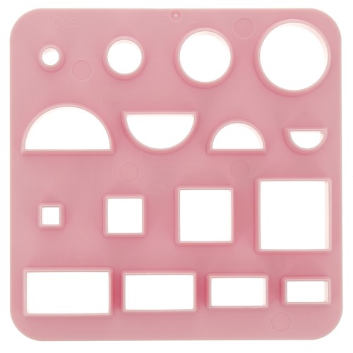 Set di 16 stampi in plastica per modellazione e pasta polimerica - Quadrato x1