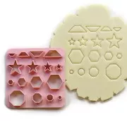 Set di 16 stampi in plastica per modellazione e pasta polimerica - Star x1
