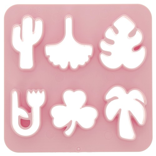 Set di 6 stampi in plastica per modellazione e pasta polimerica - Natura x1