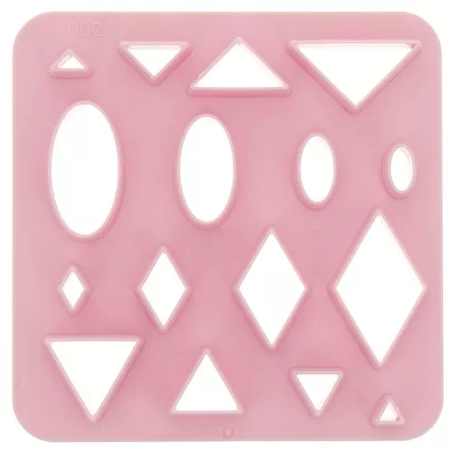 Set di 16 stampi in plastica per modellazione e pasta polimerica - Triangolo x1