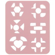 Set di 6 stampi in plastica per modellazione e pasta polimerica-Cuore - Fiore x1