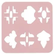 Set di 6 stampi in plastica per modellazione e pasta polimerica - Floral x1