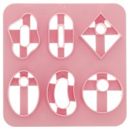 Set di 6 stampi in plastica per modellazione e pasta polimerica - Ovale x1|raw }}