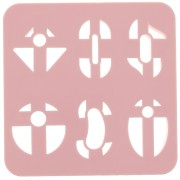 Set di 6 stampi in plastica per modellazione e pasta polimerica - Ovale x1