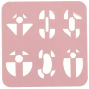 Set di 6 stampi in plastica per modellazione e pasta polimerica - Ovale x1