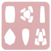 Set di 6 stampi in plastica per modellazione e pasta polimerica - Trapezio x1