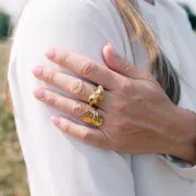 Anello a mezzaluna - ritorto - 13 mm - T54 - Acciaio inox 304L x1