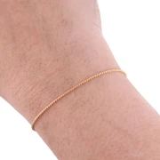 Catena a maglia Paloma 0,9 mm Dorata con oro fino x 1 m