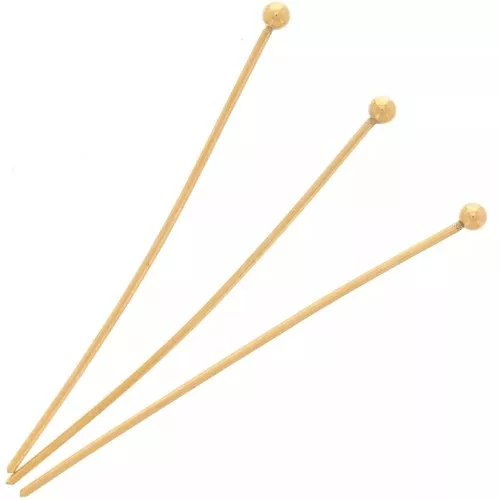 Chiodi a testa sferica 35x0,6 mm - acciaio inox 304 dorato x50