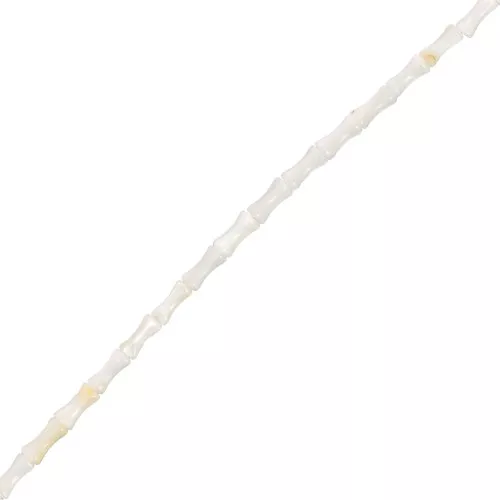 Perline tubolari in bambù madreperla 8x4 mm x38cm
