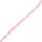 Rosa chiaro - Perles tube de bambou en nacre teintée 8x4 mm Rose clair x38cm Perles tube de bambou en nacre teintée 8x4 mm Rose clair x38cm