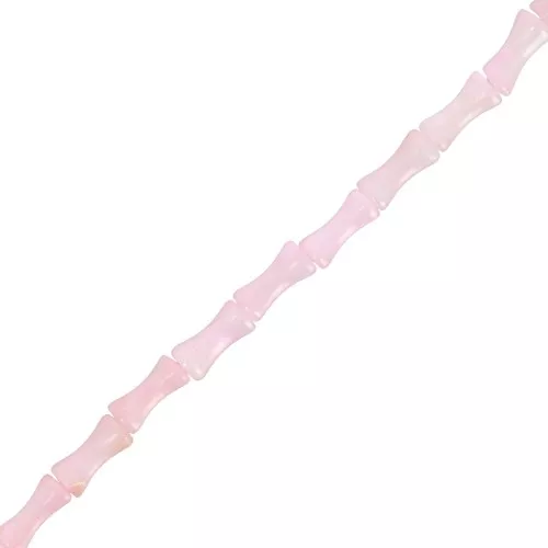 Perline tubolari in madreperla 8x4 mm Rosa chiaro x38cm