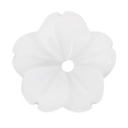 Fiori curvi in resina opaca - 9 mm - Bianco x10|raw }}