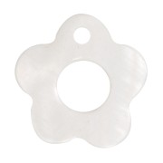 Distanziatori a fiore in madreperla cava 13 mm Naturale x5|raw }}