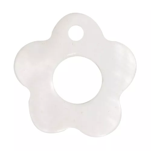 Distanziatori a fiore in madreperla cava 13 mm Naturale x5
