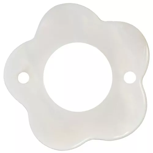 Distanziatori floreali scavato in madreperla 24 mm Naturale x5