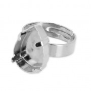Base anello per cabochon PureCrystal 4320 mm.18x13 rodio x1|raw }}