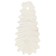 Ciondoli a forma di foglia curva 25x13 mm in Madreperla - Naturale x2|raw }}